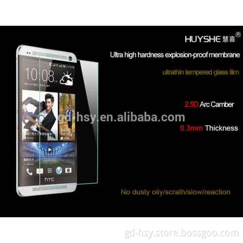 HUYSHE anti-broken tempered glass 0.3mm screen protector for HTC M7